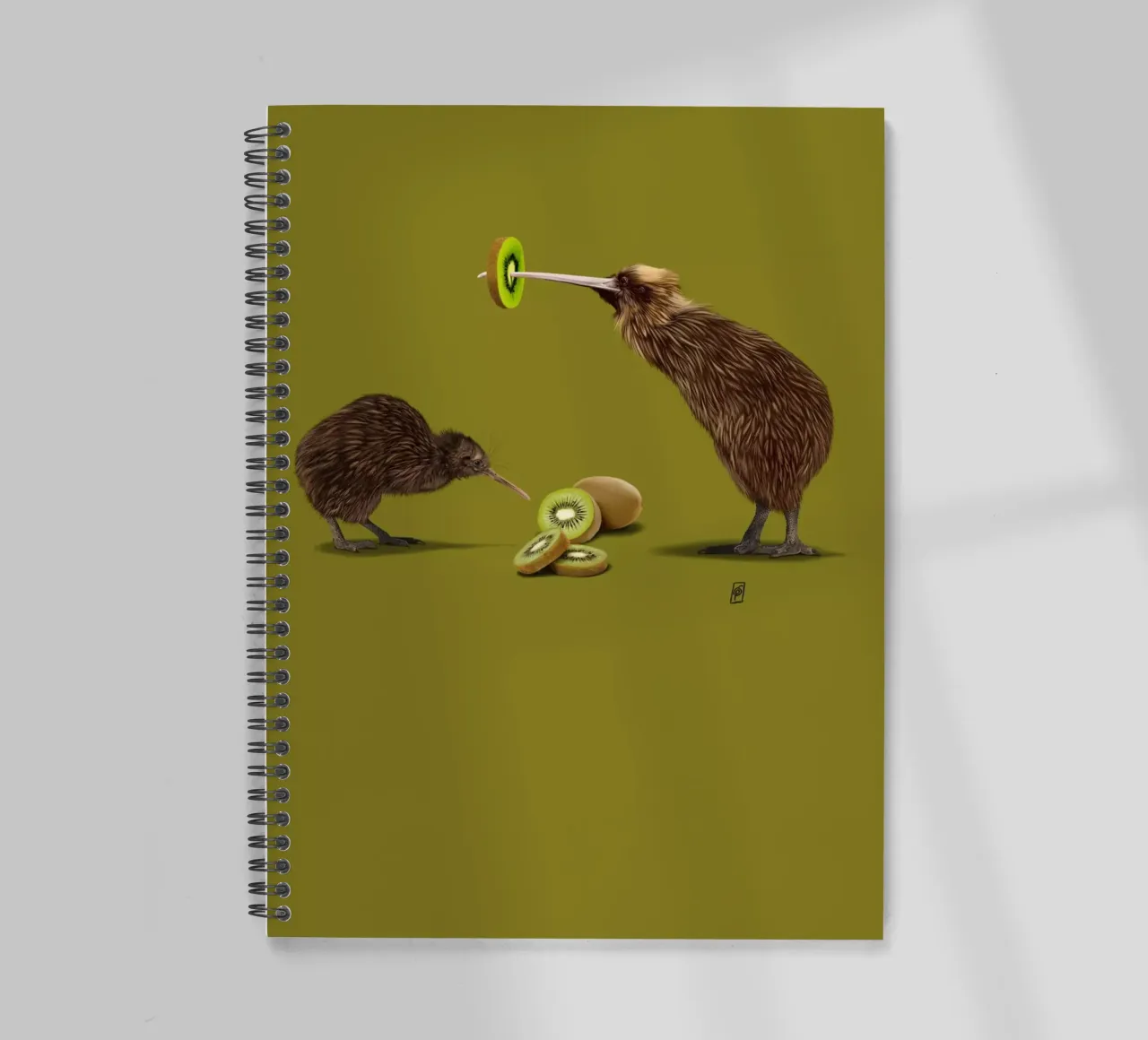 Kiwi (Colour) spiral notebook by Rob Art | Illustration