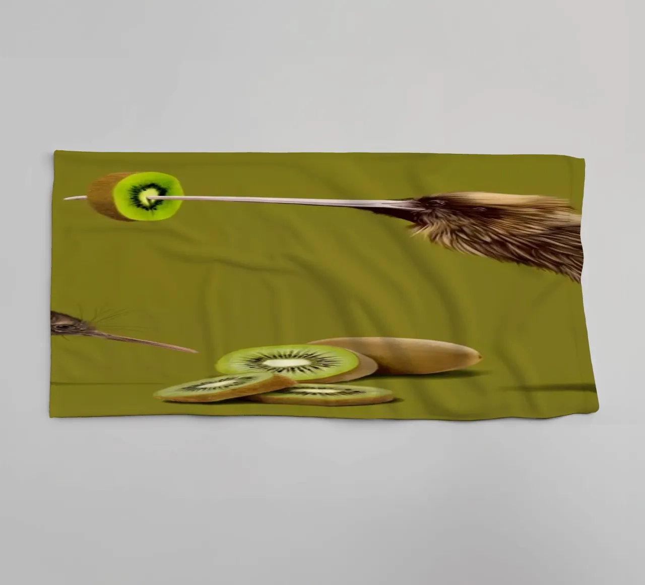 Kiwi (Colour) asciugamano da bagno da Rob Art | Illustration