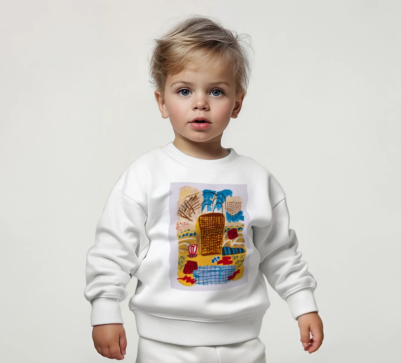 Tela con albero astratto felpa neonato da Beach Palette