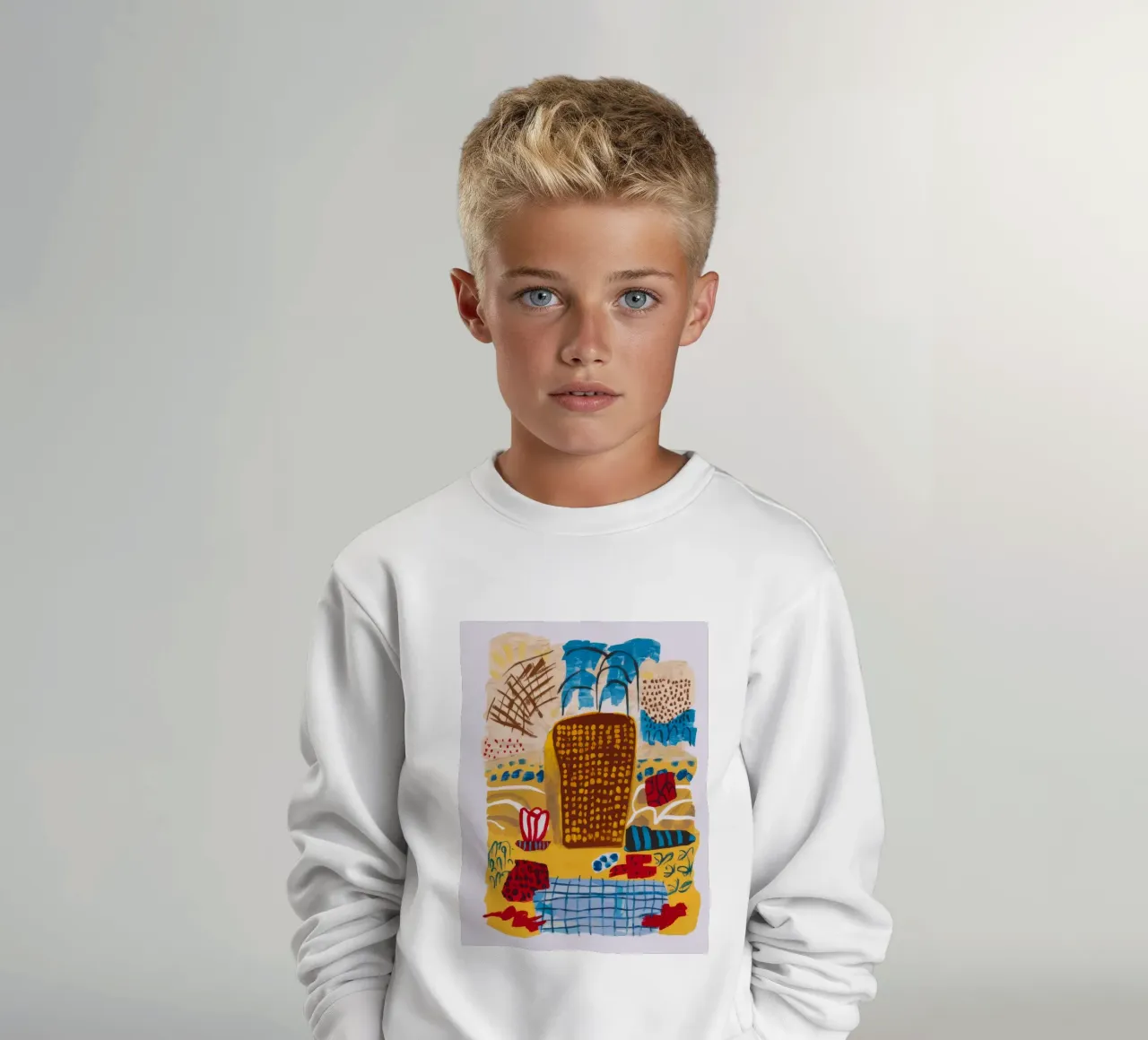 Tela con albero astratto felpa bambino da Beach Palette