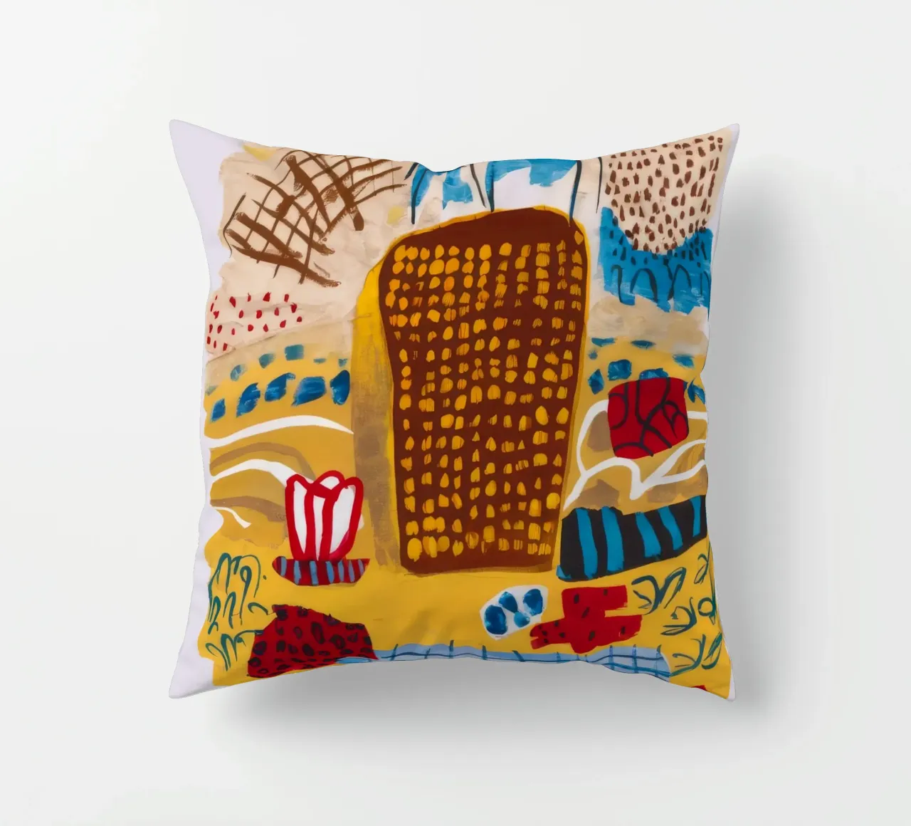 Abstract Tree Canvas decorative cushion by Beach Palette