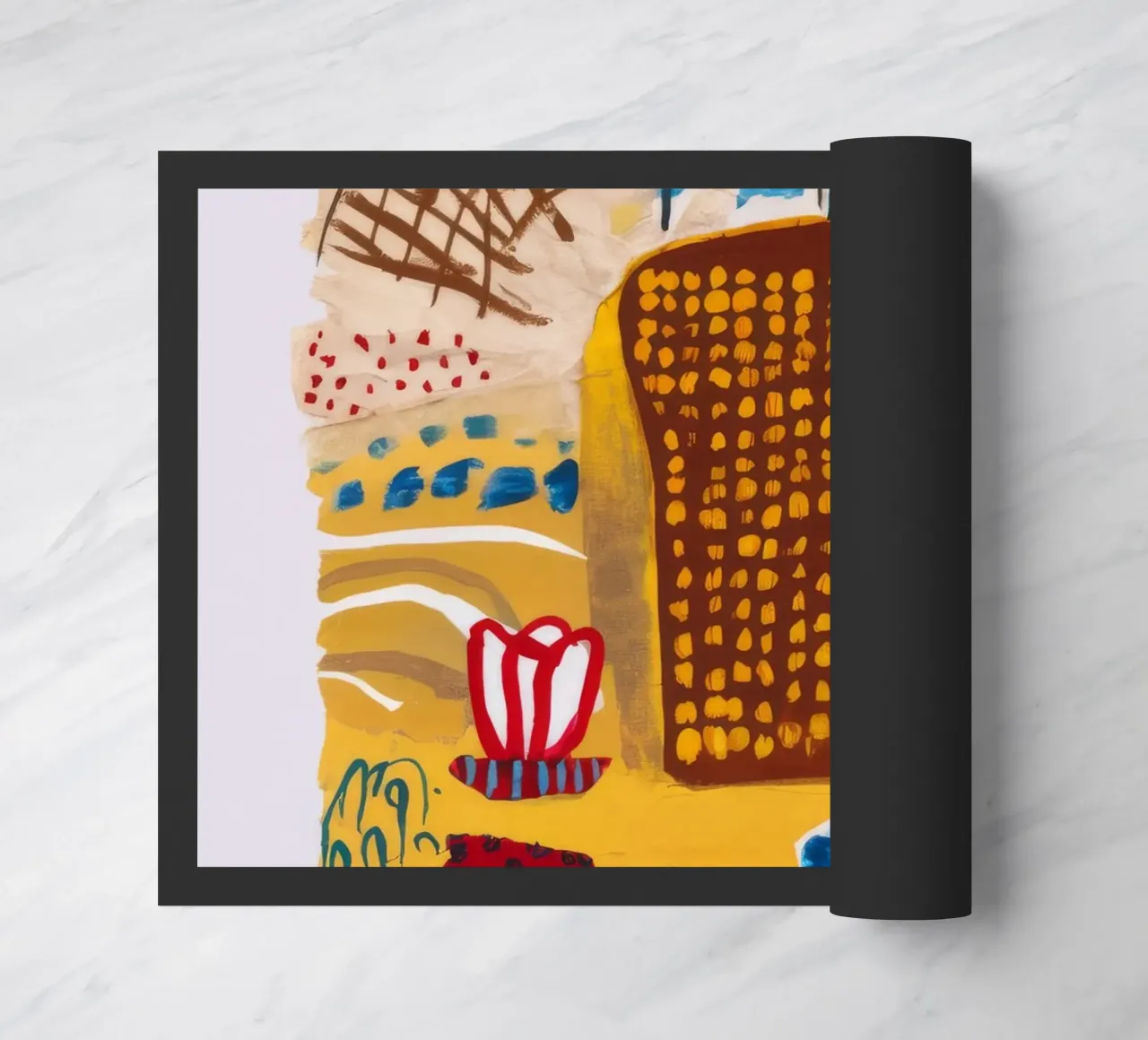 Tela con albero astratto zerbino da Beach Palette
