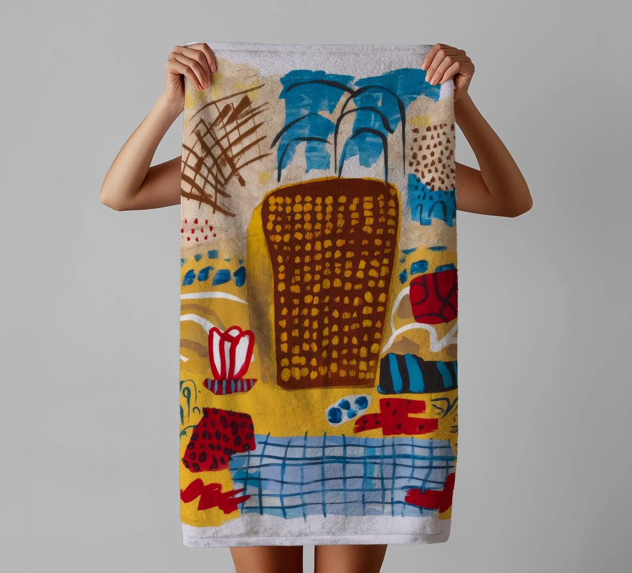Abstract Tree Canvas towel by Beach Palette