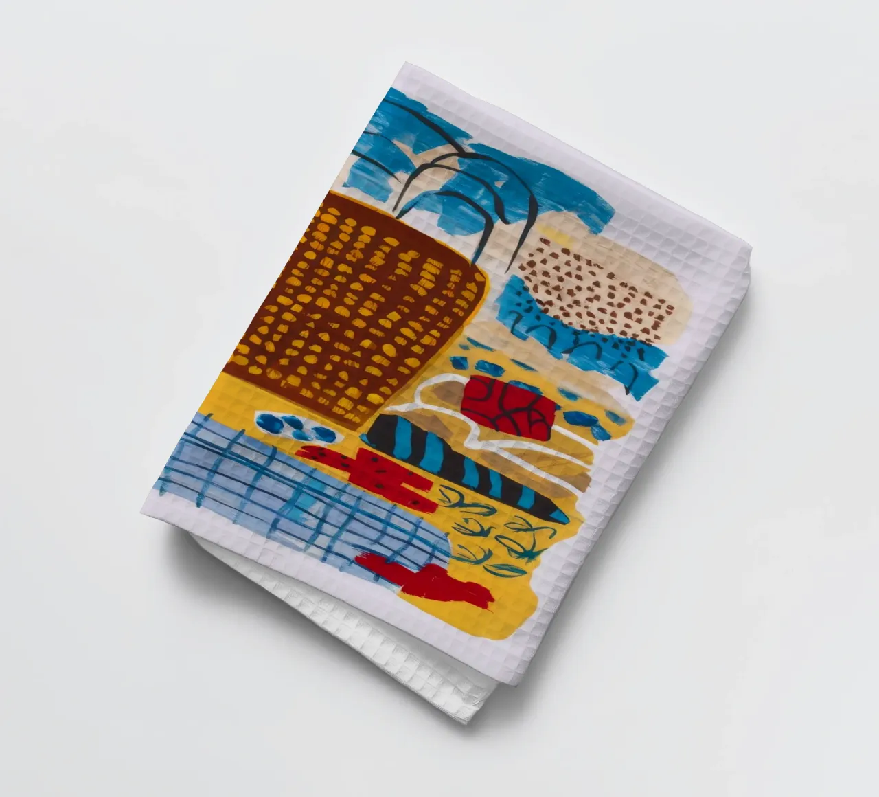 Abstract Tree Canvas tea towel by Beach Palette