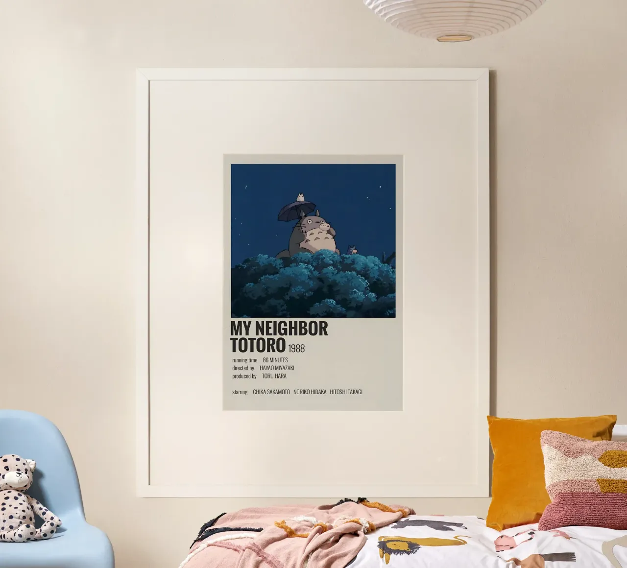 MY NEIGHBOR TOTORO 1988 poster con telaio in plastica da Totoya