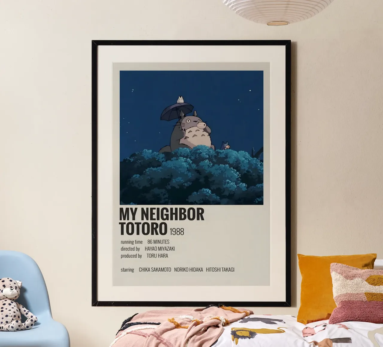 MY NEIGHBOR TOTORO 1988 poster con telaio in plastica da Totoya