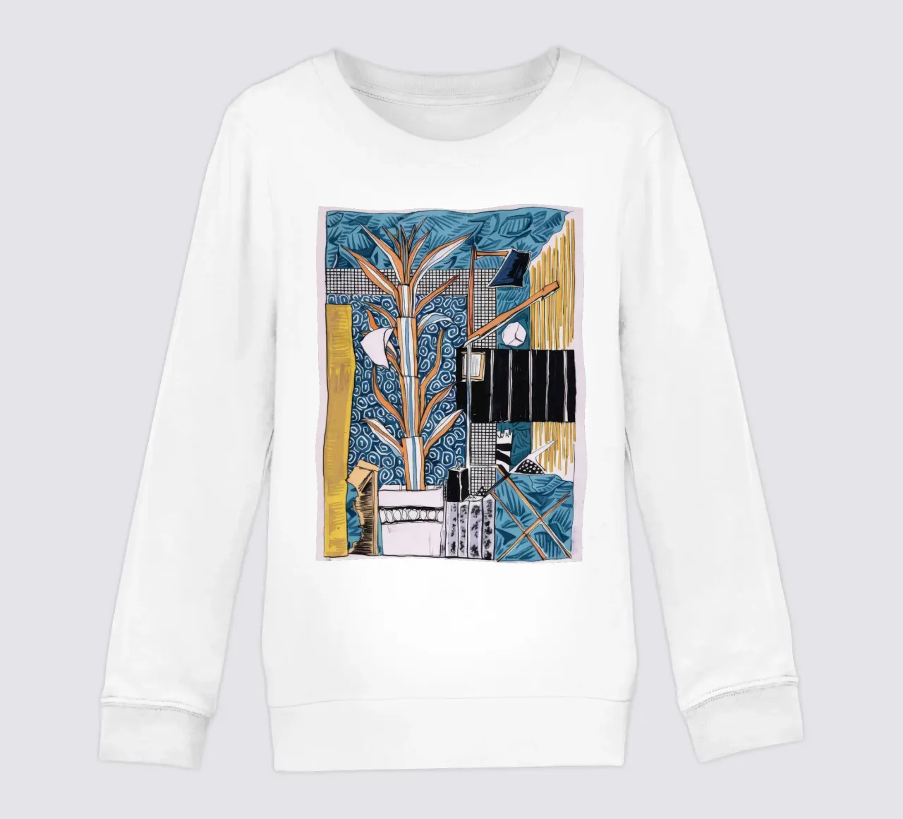 Tela con fogliame tropicale felpa bambino da Beach Palette