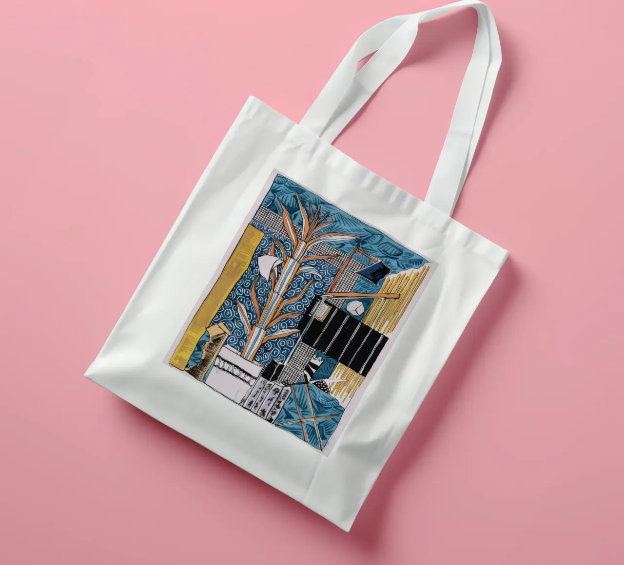 Tela con fogliame tropicale borsa in juta da Beach Palette