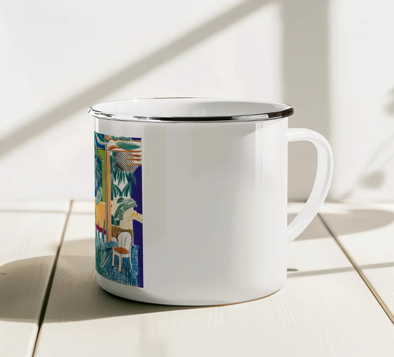 Tela Armonia botanica tazza in smalto da Beach Palette