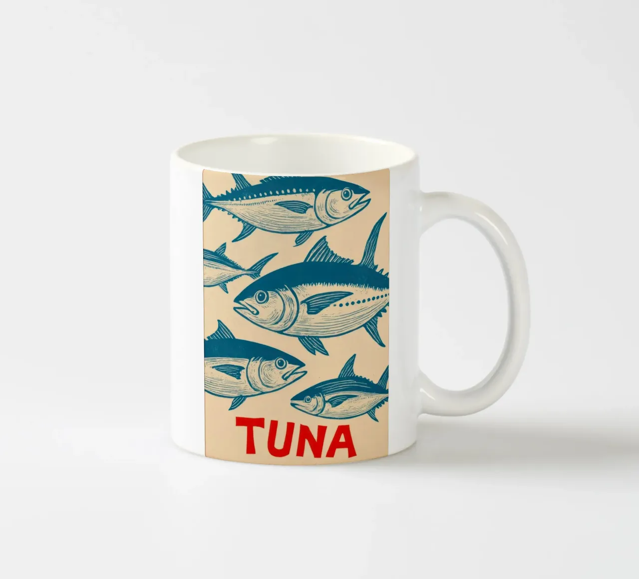 Scatola di tonno vintage tazza in ceramica da Alishasteel