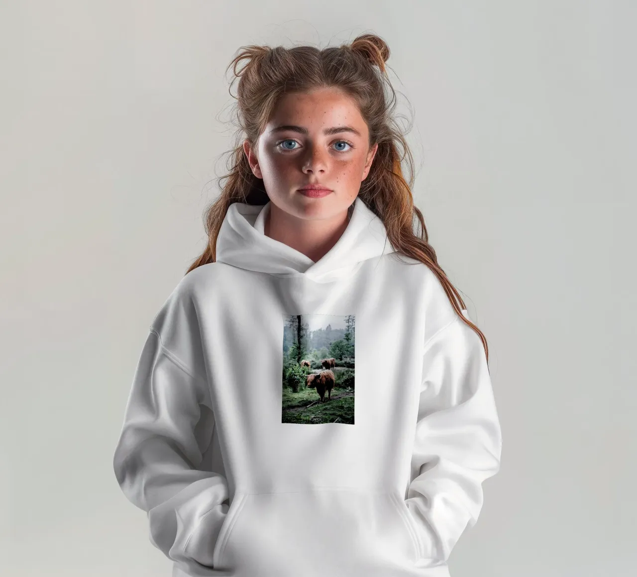 Seen But Not Herd felpa bambino con cappuccio da Natural Kingdom