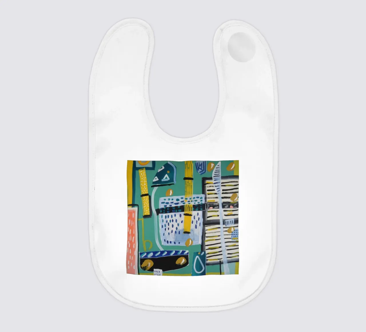 Verdant Retreat Canvas baby bib by Beach Palette