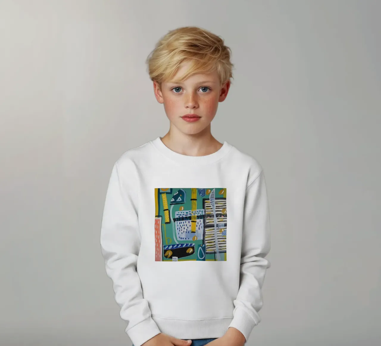 Verdant Retreat Canvas kids sweatshirt by Beach Palette