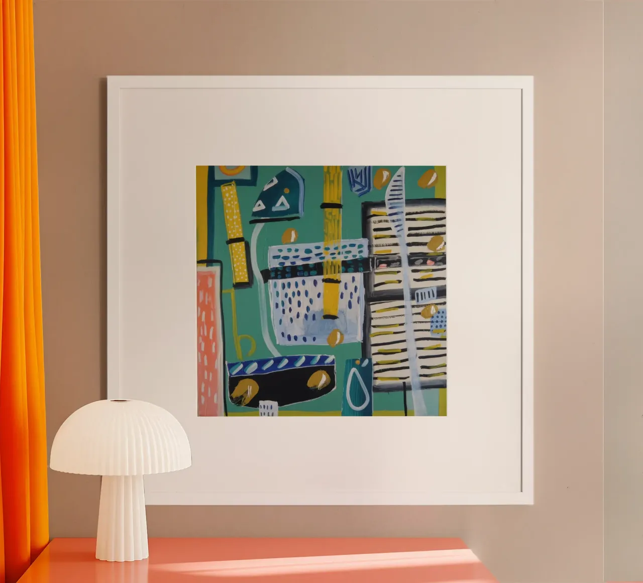 Tela del Ritiro Verdeggiante poster con telaio in plastica da Beach Palette