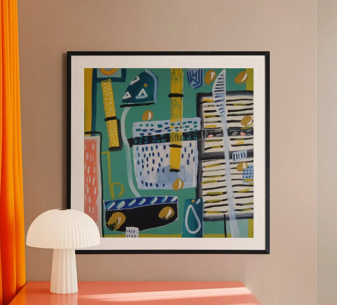Tela del Ritiro Verdeggiante poster con telaio in plastica da Beach Palette