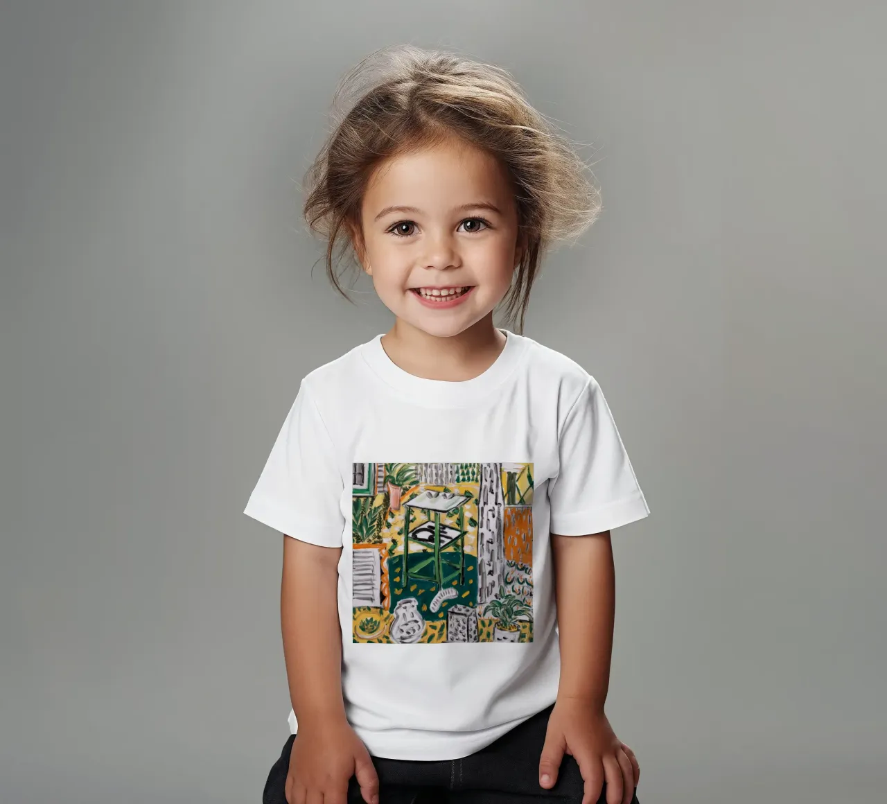 Serene Plant Canvas kids t-shirt by Beach Palette