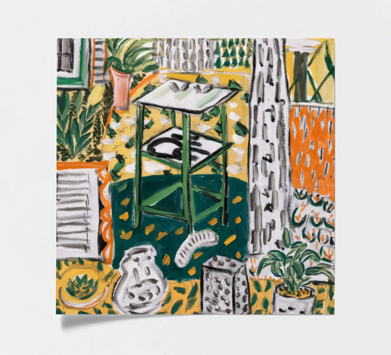 Serene Plant Canvas sticker sheet by Beach Palette
