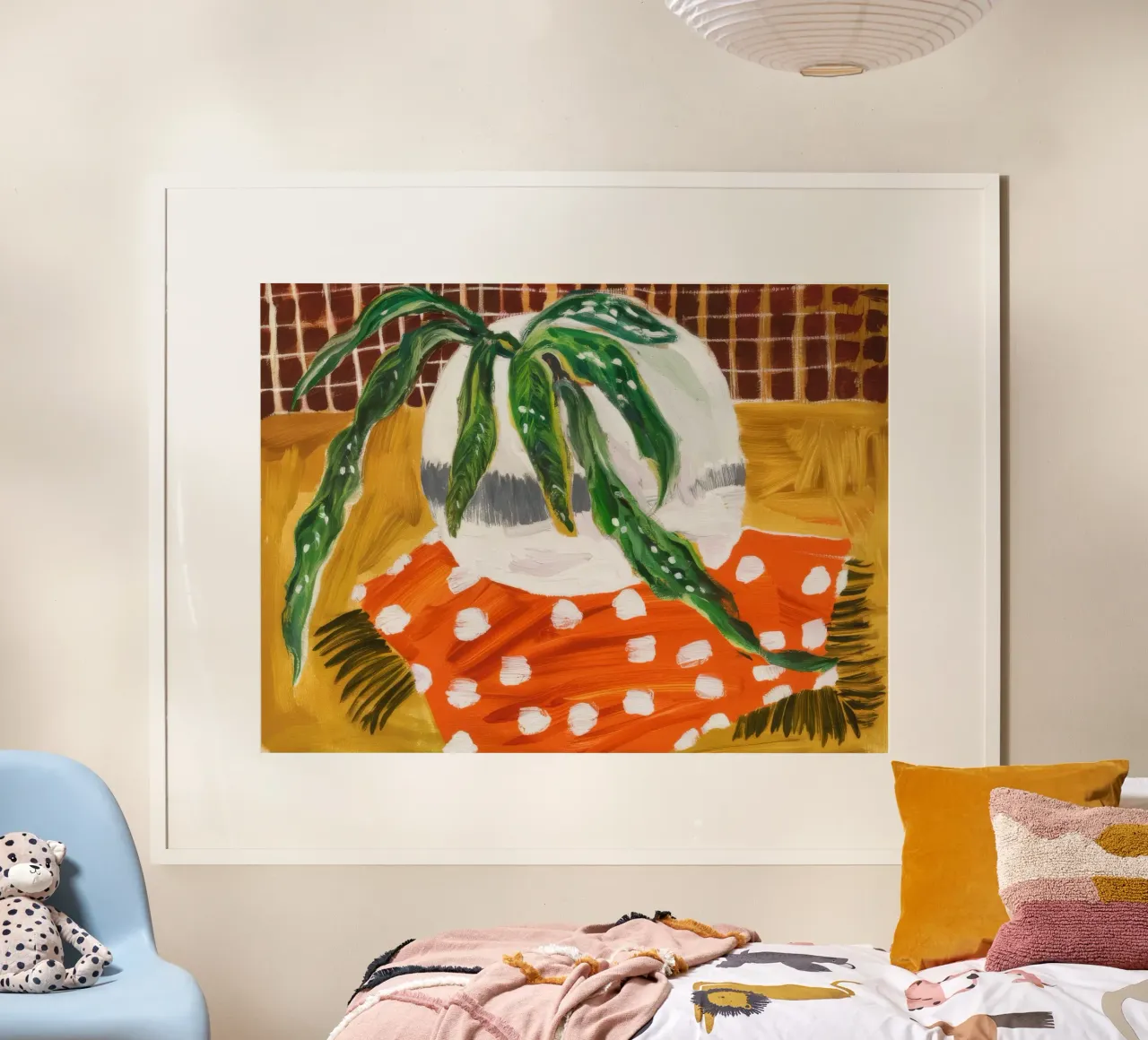 Un vibrante paradiso tropicale poster con telaio in plastica da Beach Palette
