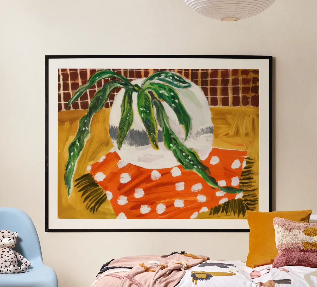Un vibrante paradiso tropicale poster con telaio in plastica da Beach Palette