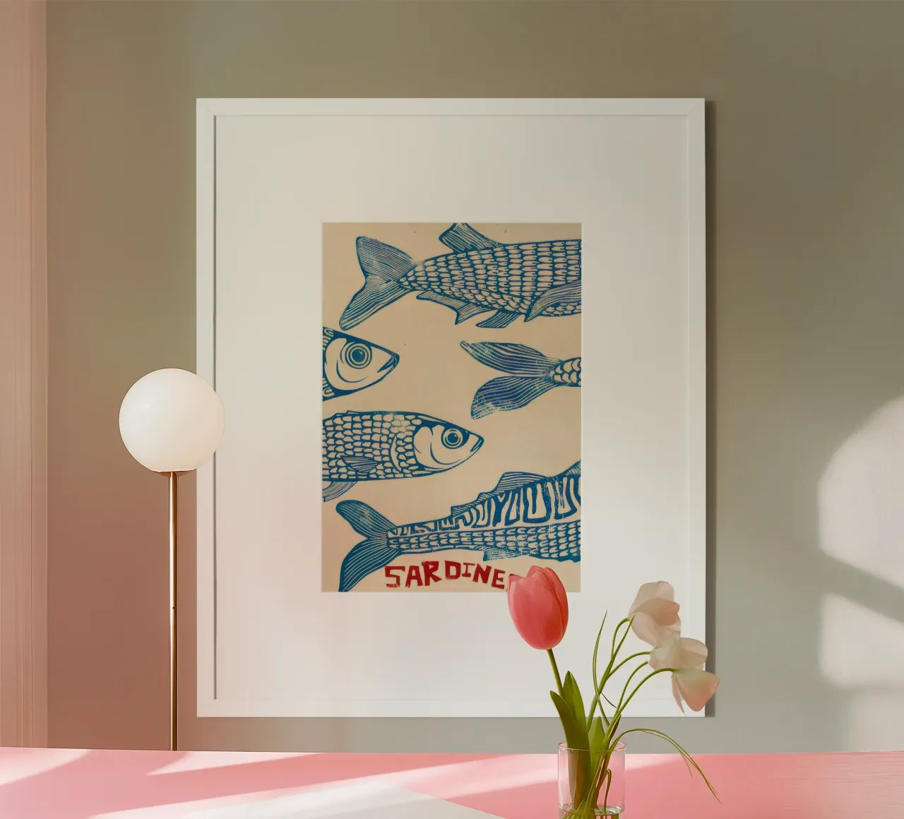 Lattina di sardine vintage poster da Alishasteel