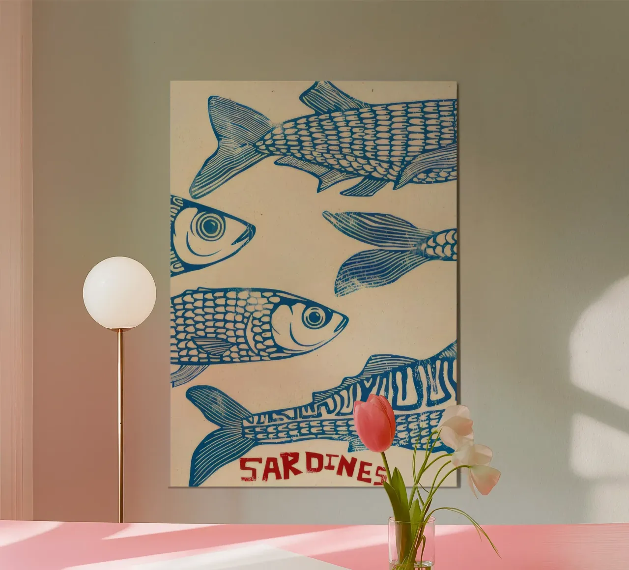 Lattina di sardine vintage poster da Alishasteel
