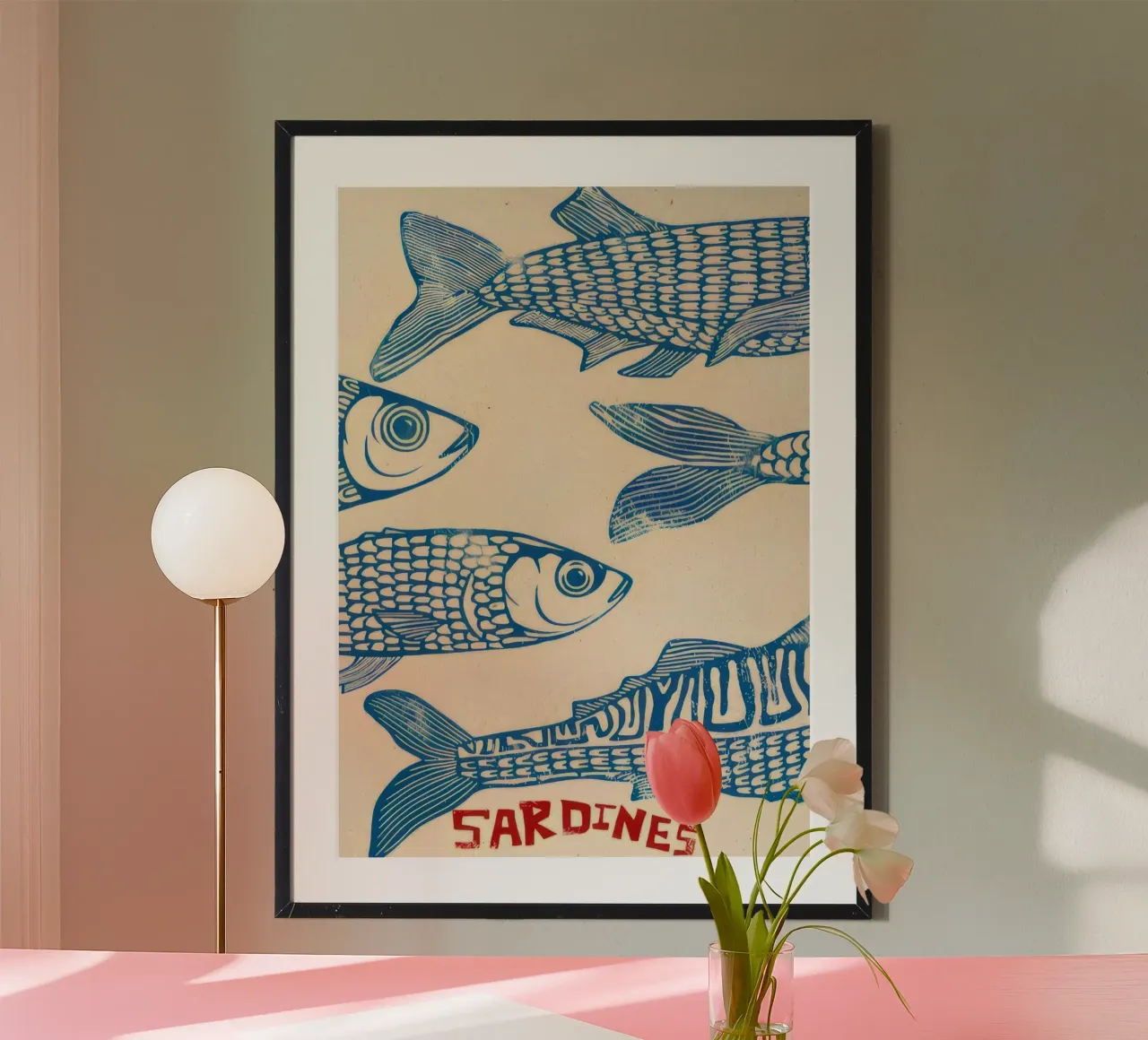 Lattina di sardine vintage poster da Alishasteel