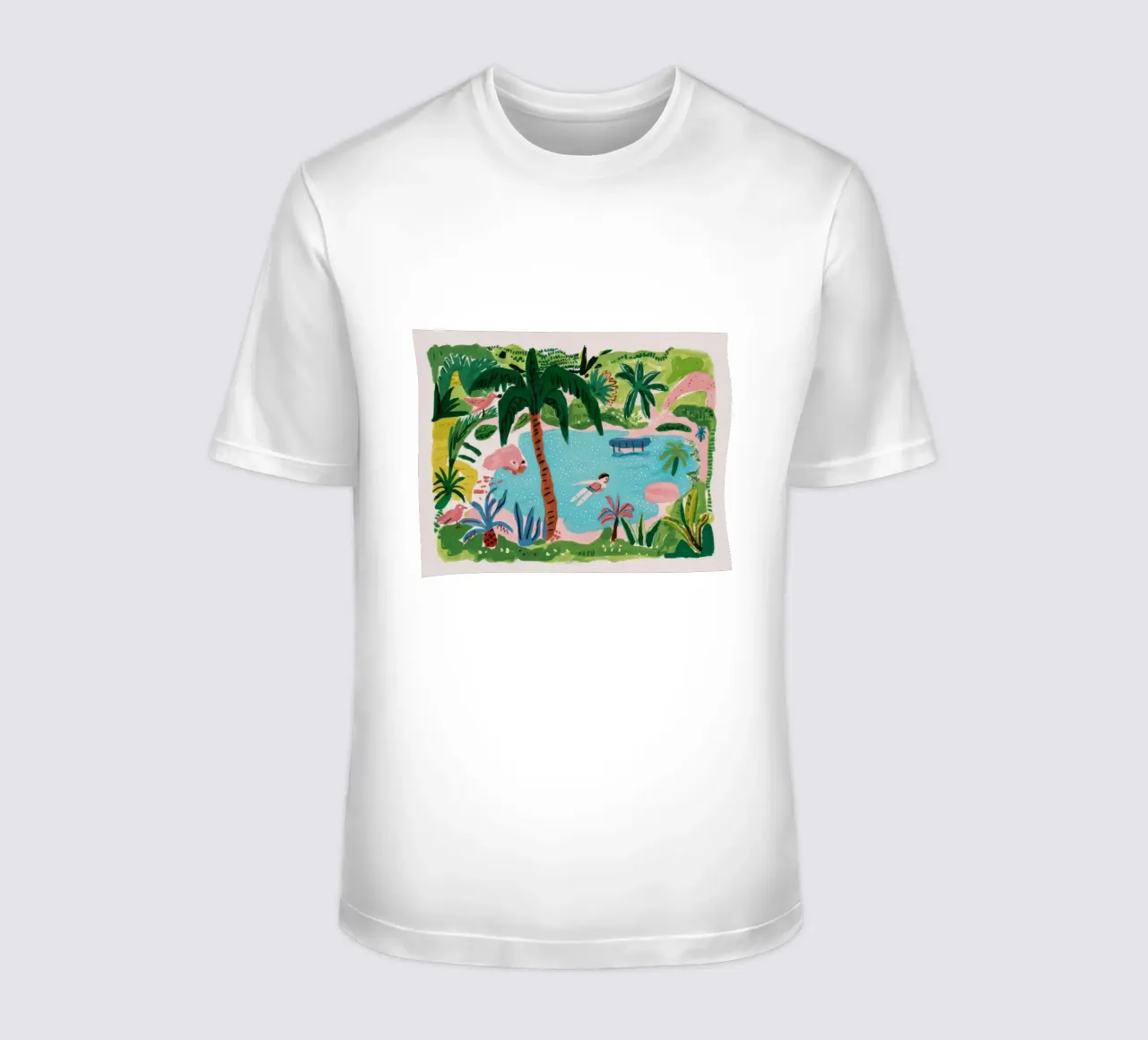 Grüner Rückzugsort am Hang T-Shirt von Beach Palette