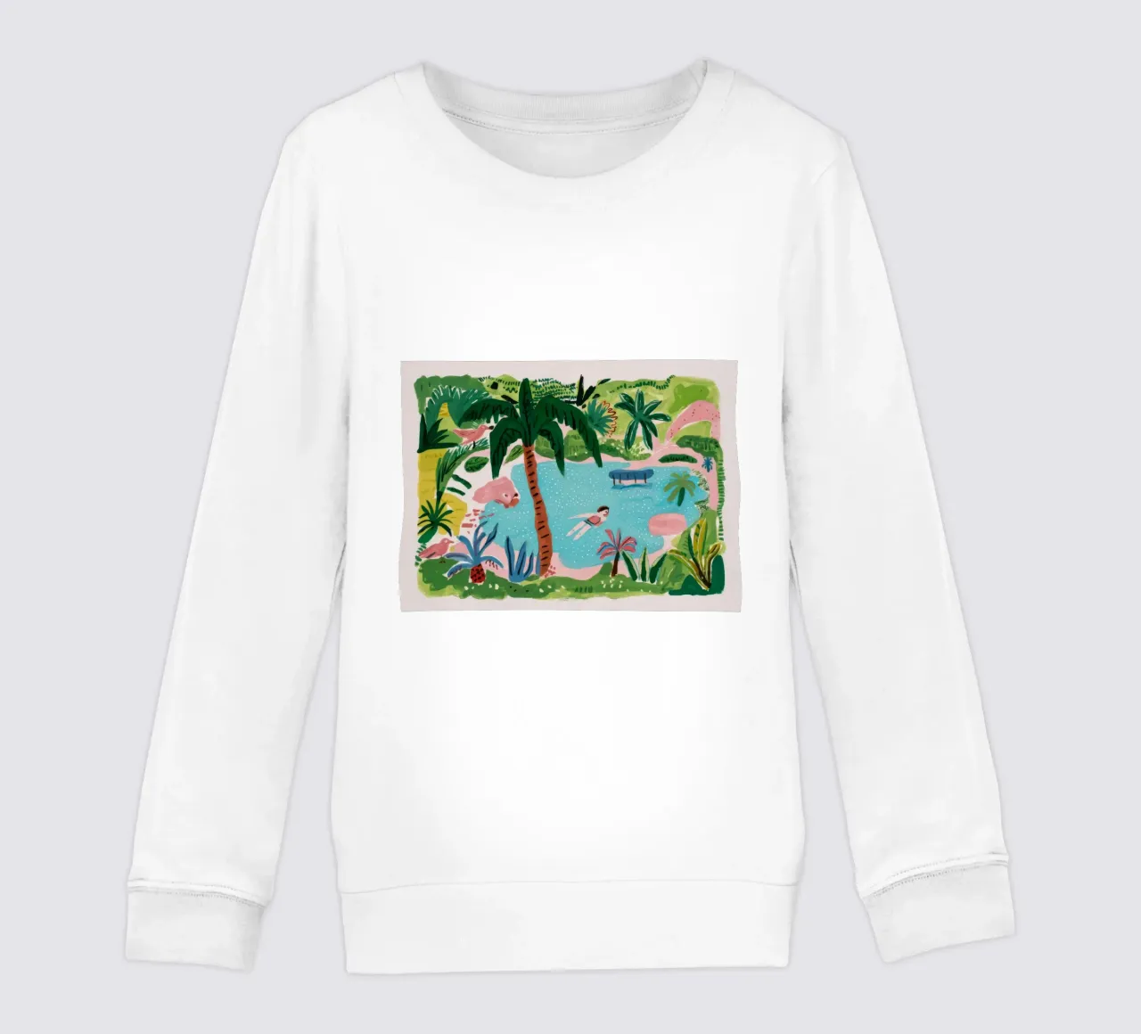 Verdant Hillside Retreat kids sweatshirt by Beach Palette