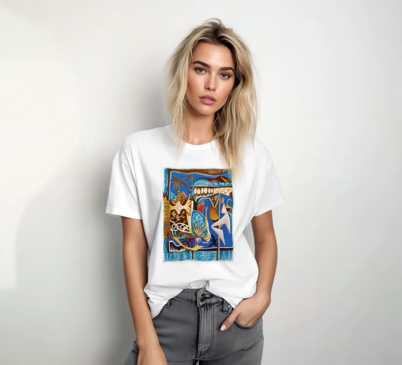 Rifugio tropicale colorato t-shirt da Beach Palette