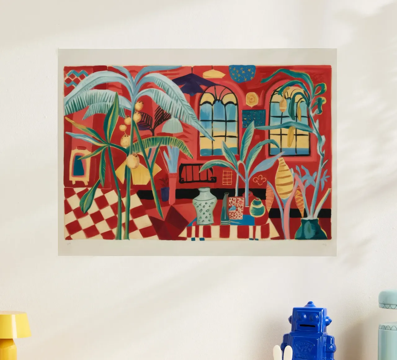 Casa sulla spiaggia eclettica poster con telaio in plastica da Beach Palette