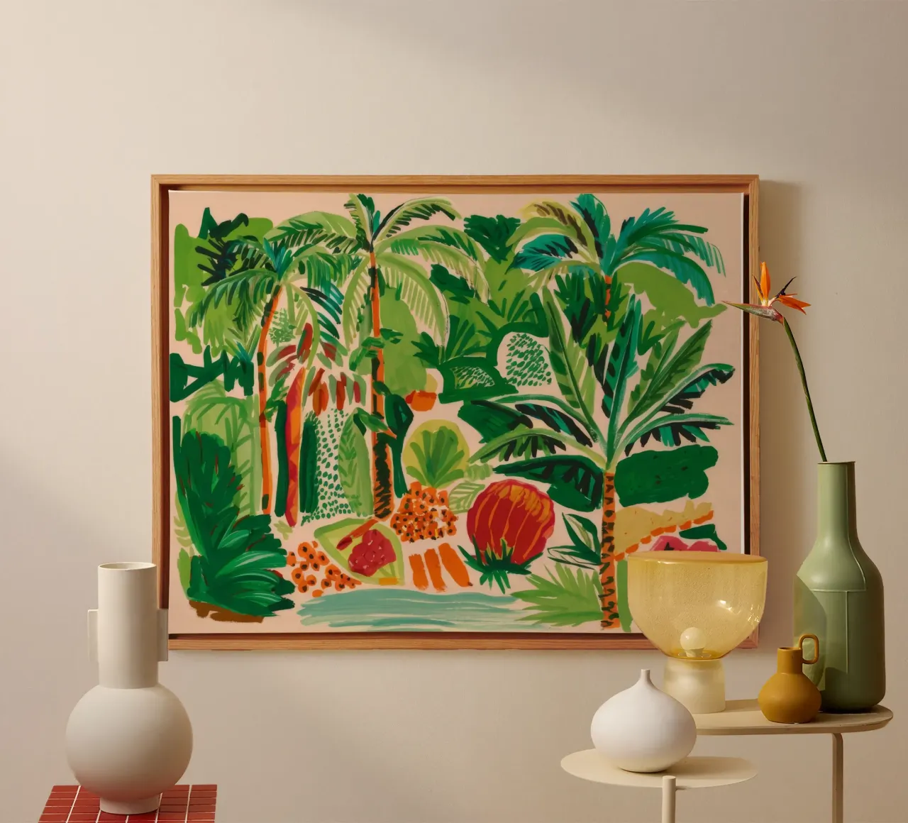 Dynamisch kustlandschap canvas van Beach Palette