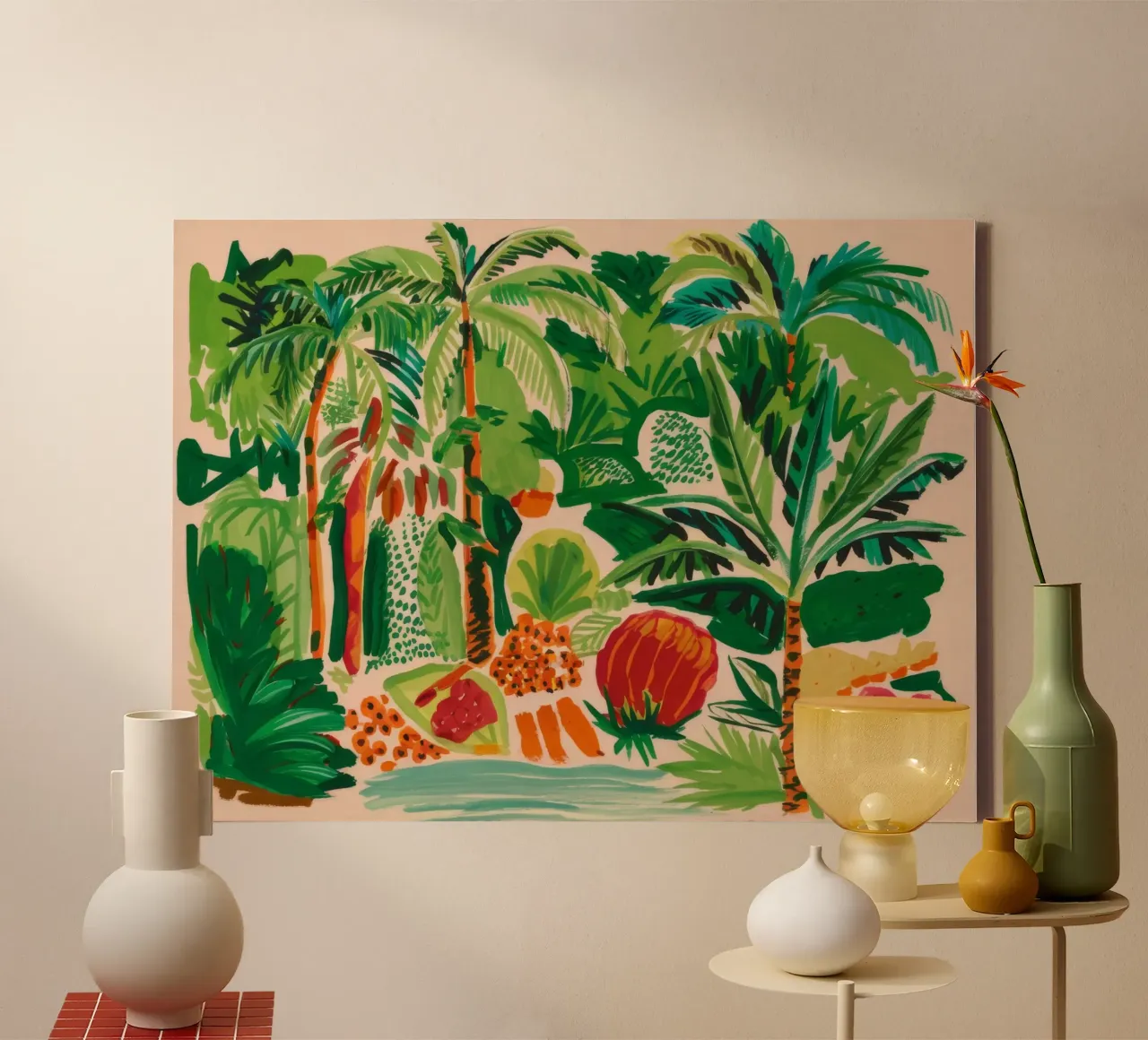 Dynamisch kustlandschap canvas van Beach Palette