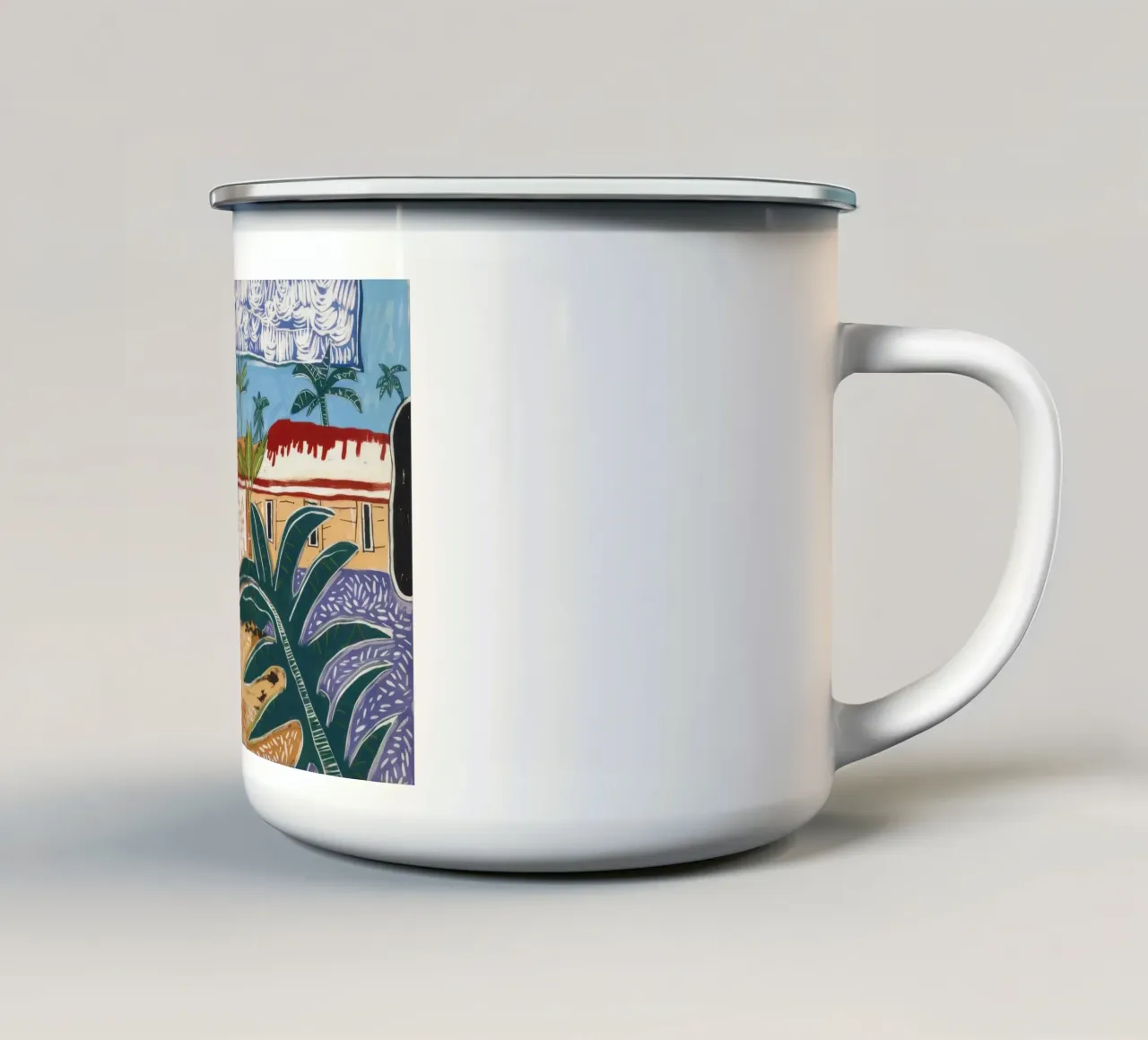 Ritiro nel giardino tropicale tazza in smalto da Beach Palette