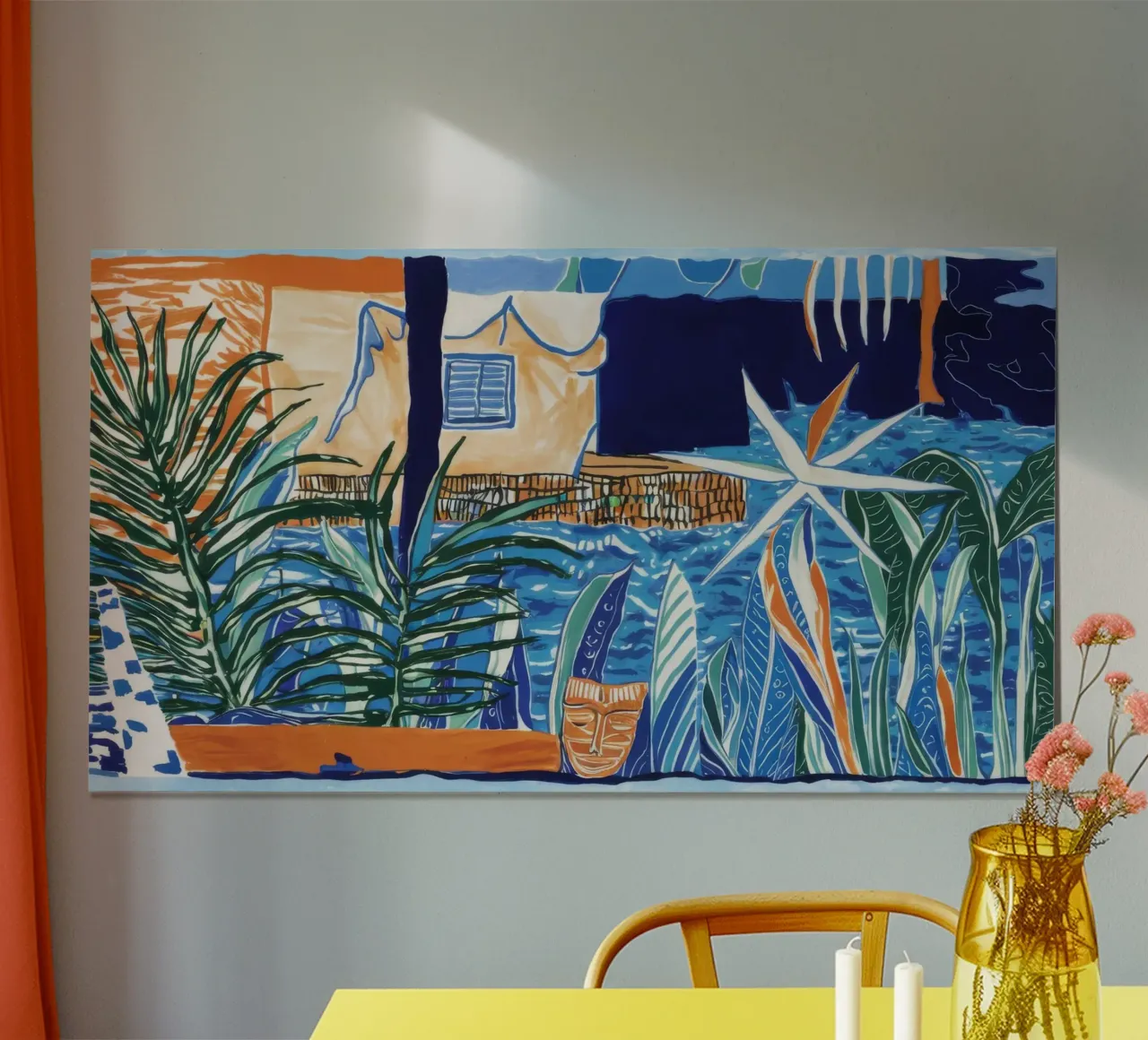 Ritiro nell'oasi della giungla poster con telaio in legno da Beach Palette