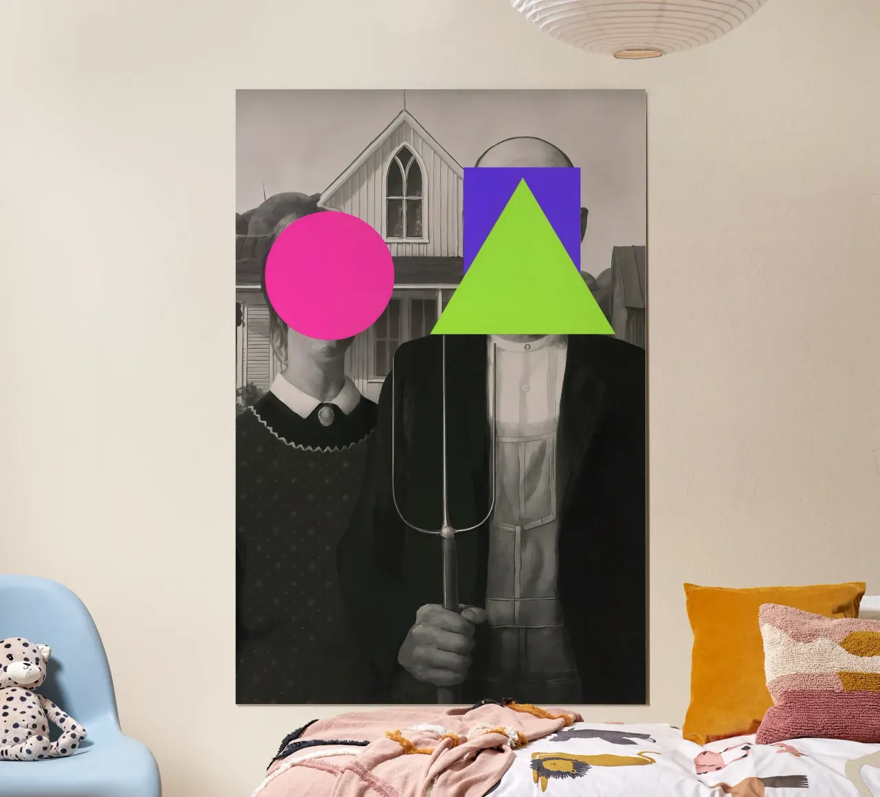 Il gotico americano decostruito poster con telaio in plastica da CNTRL