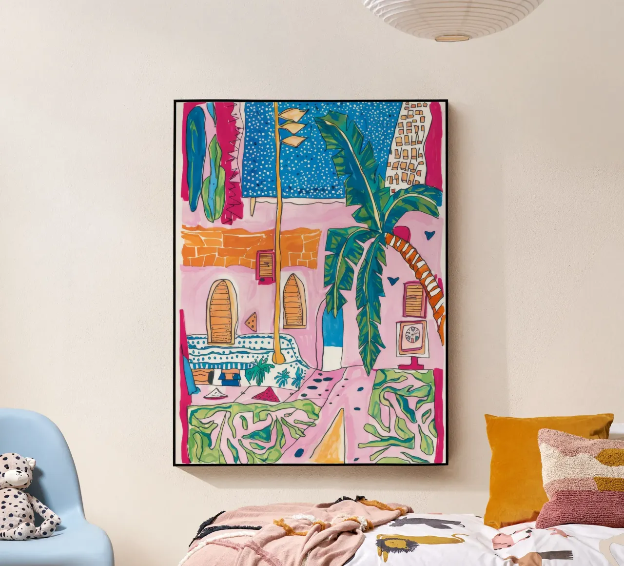 Palm Frond Sanctuary acrylic glass by Beach Palette