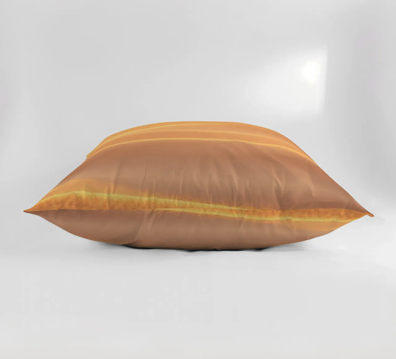 Soft golden waves of light and texture decorative cushion by DesignDoodle