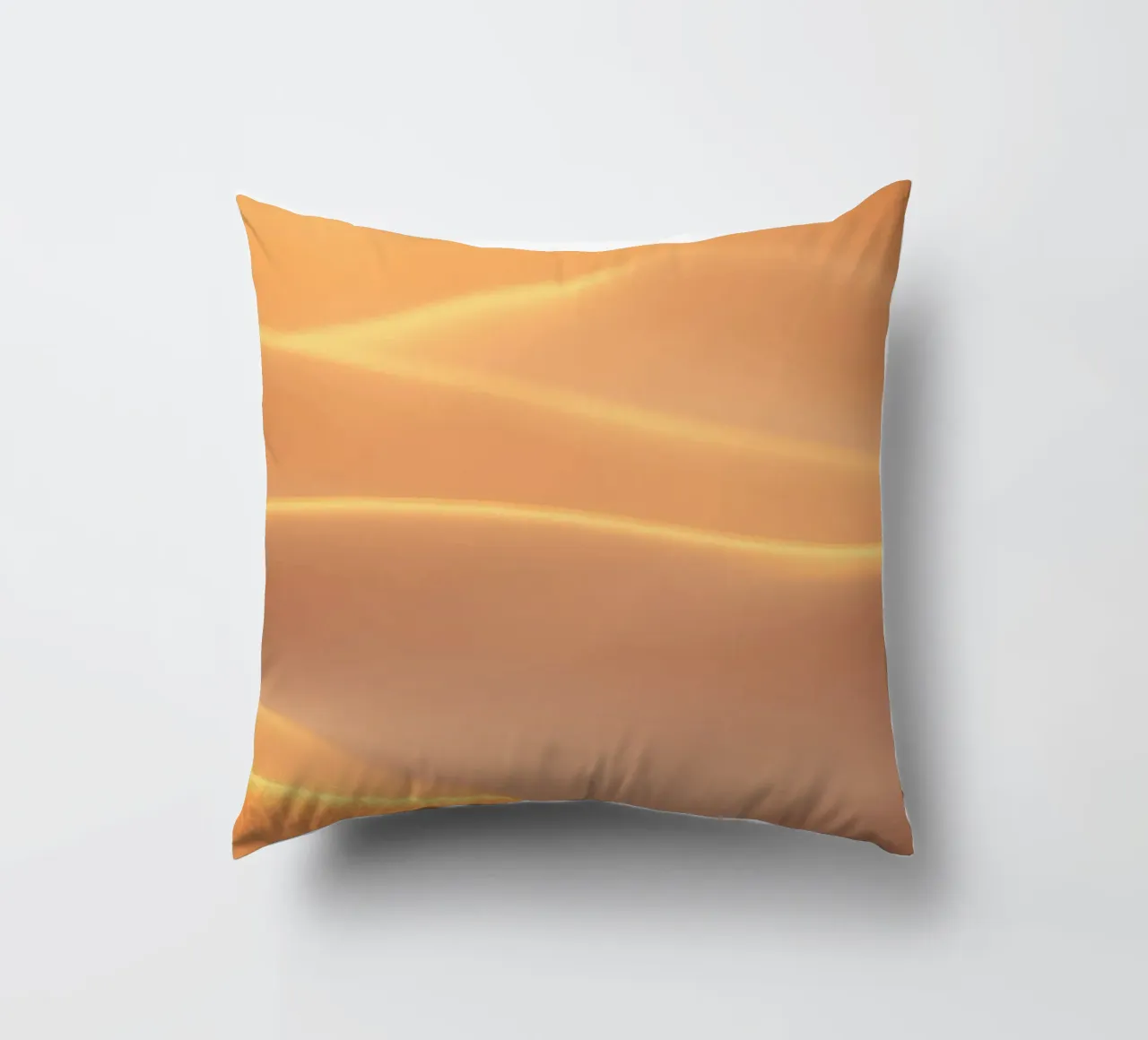 Soft golden waves of light and texture decorative cushion by DesignDoodle