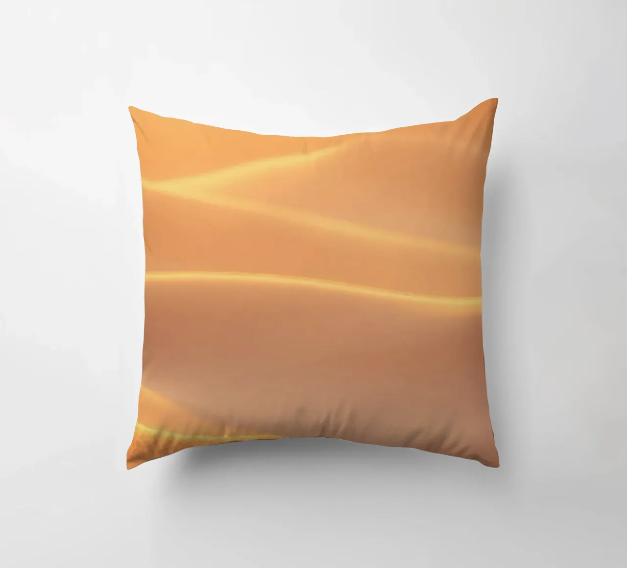 Soft golden waves of light and texture decorative cushion by DesignDoodle
