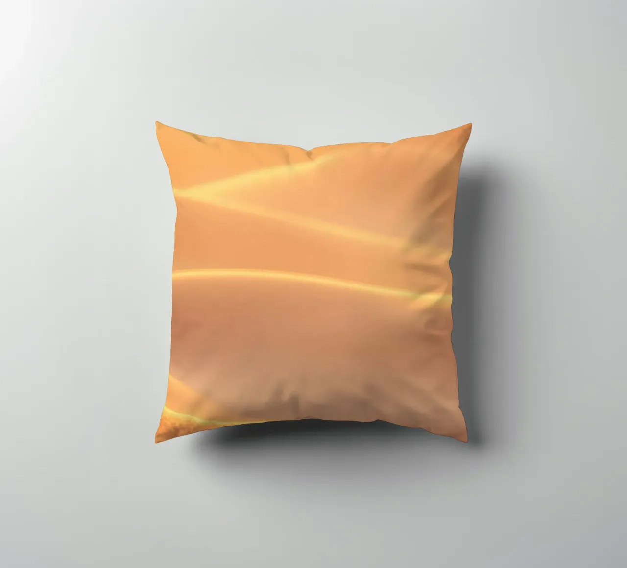 Soft golden waves of light and texture decorative cushion by DesignDoodle