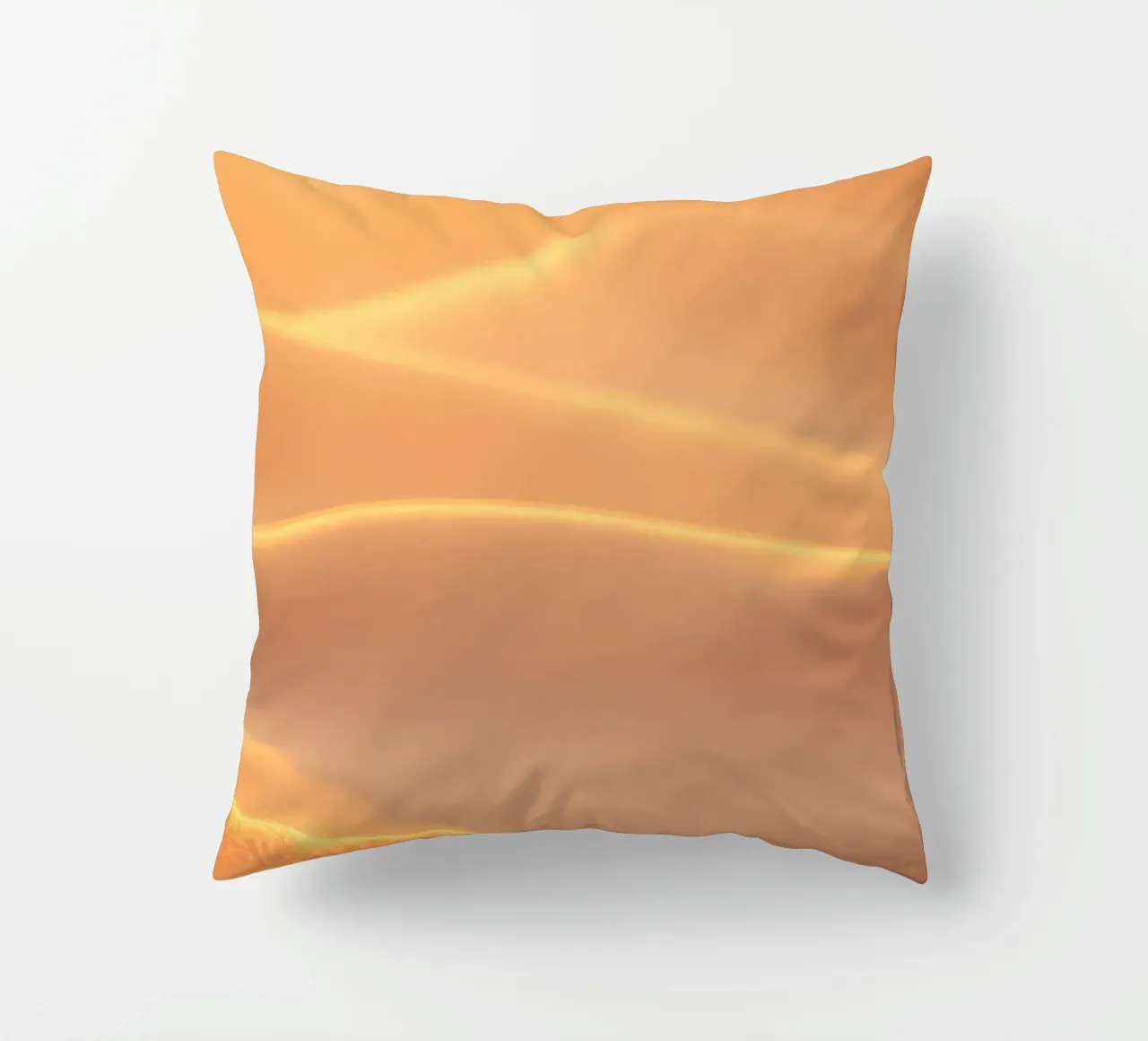 Soft golden waves of light and texture decorative cushion by DesignDoodle
