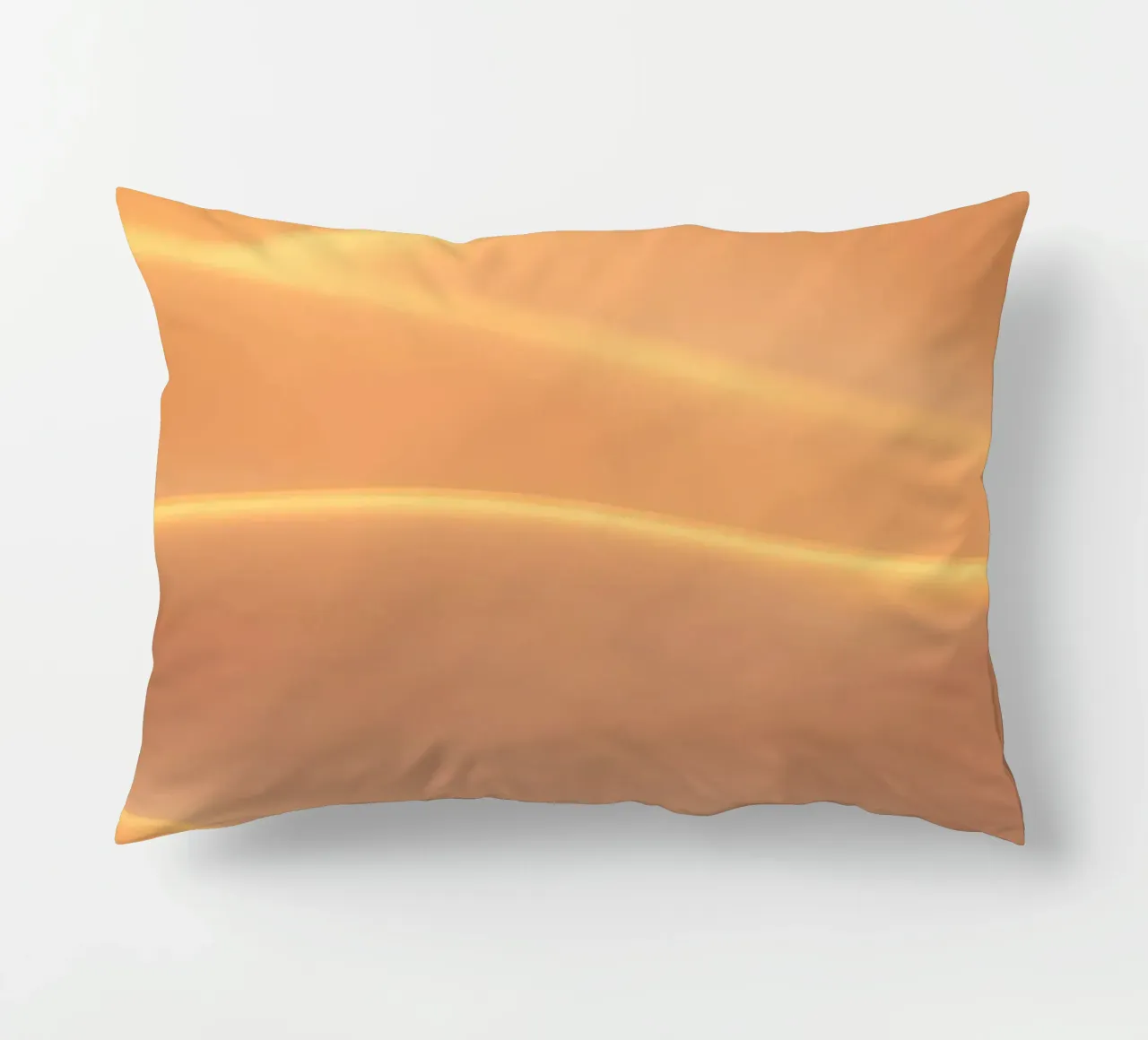 Soft golden waves of light and texture decorative cushion by DesignDoodle