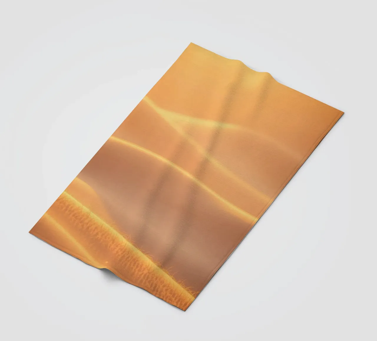 Soft golden waves of light and texture fleece blanket by DesignDoodle