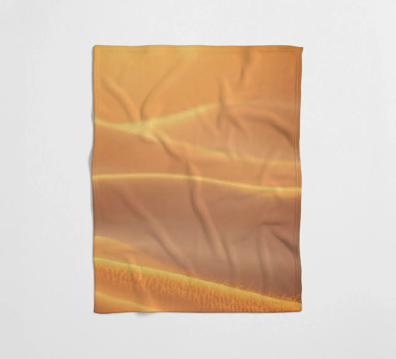 Soft golden waves of light and texture fleece blanket by DesignDoodle