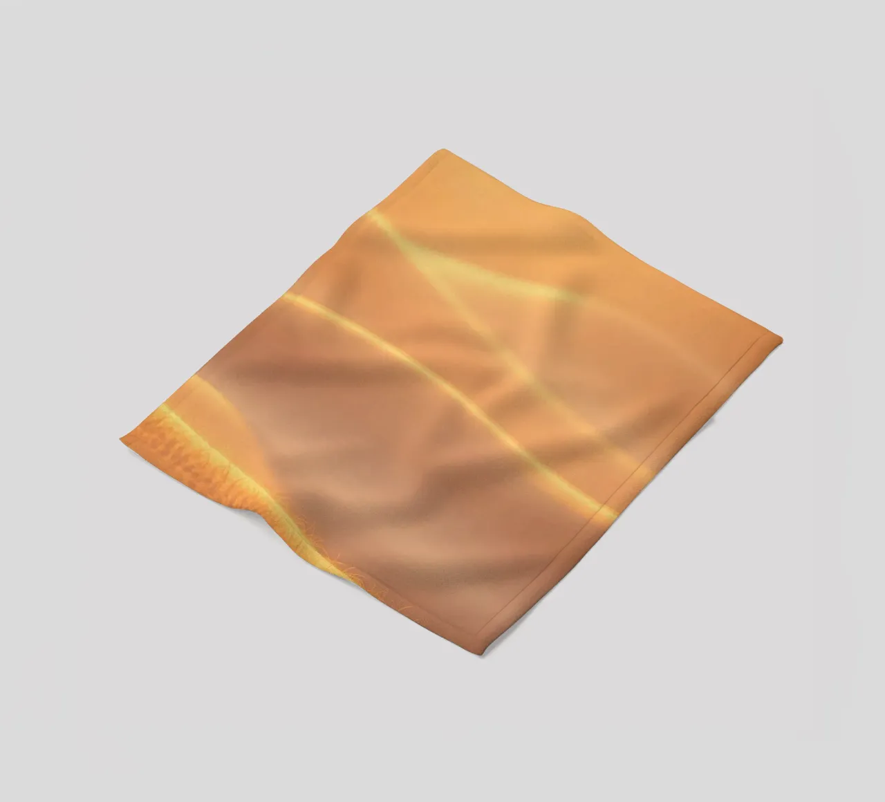 Soft golden waves of light and texture fleece blanket by DesignDoodle