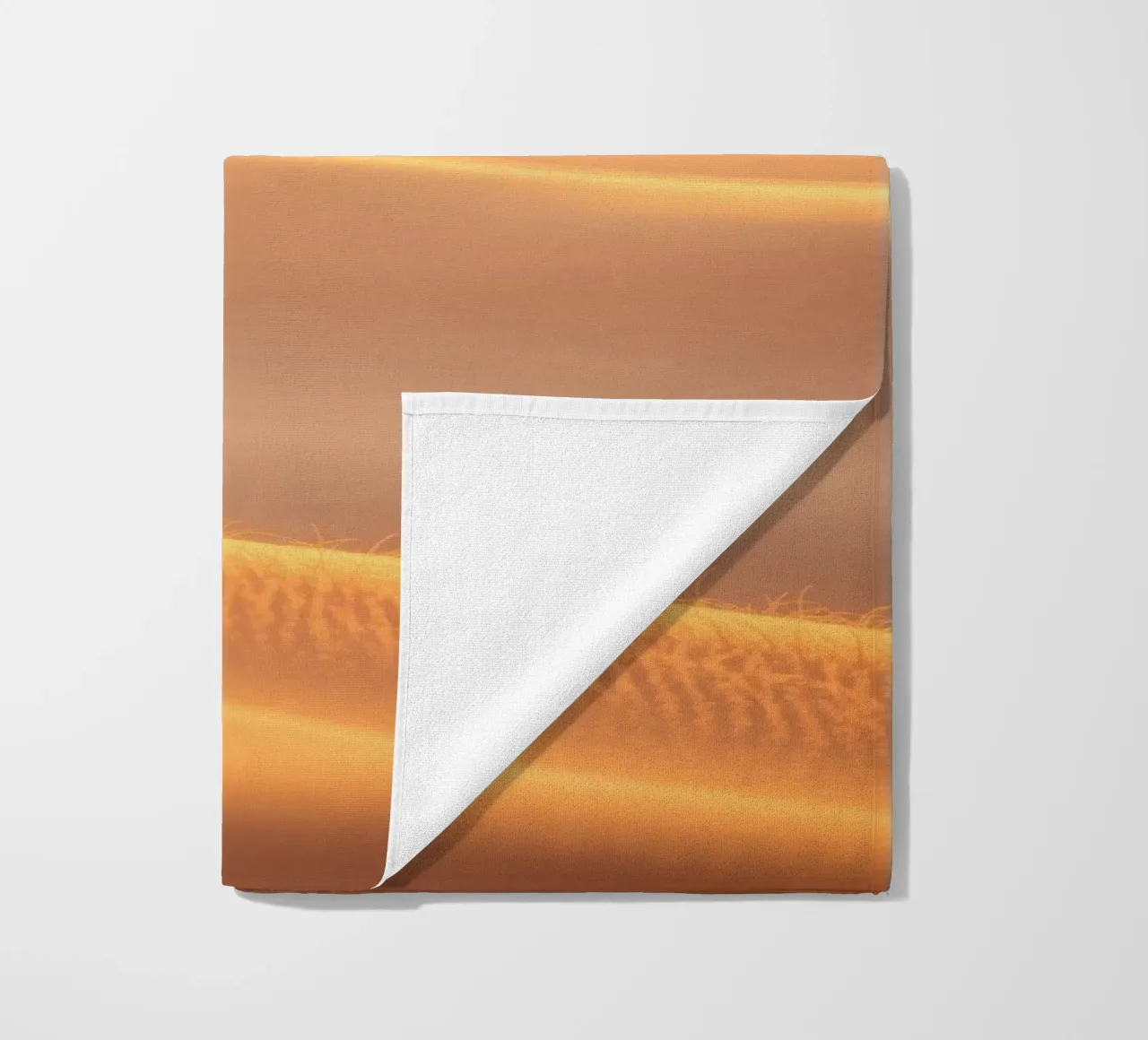 Soft golden waves of light and texture beach towel by DesignDoodle