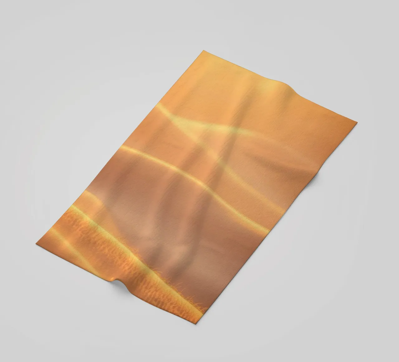 Soft golden waves of light and texture beach towel by DesignDoodle