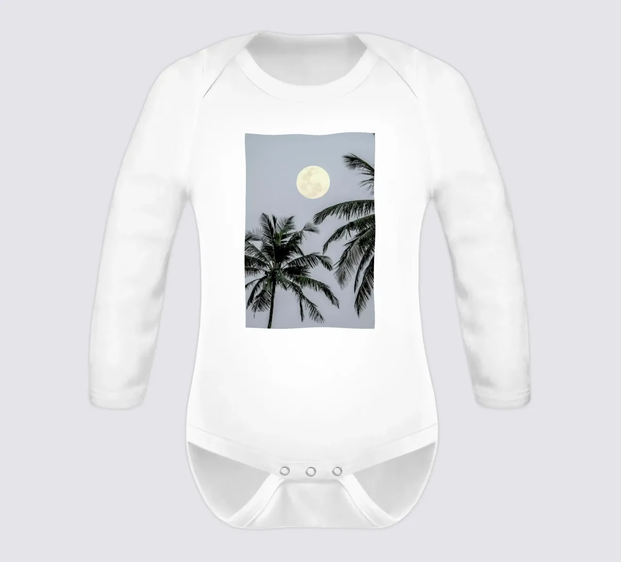 Full Moon long-sleeve baby romper by Victoria Frost