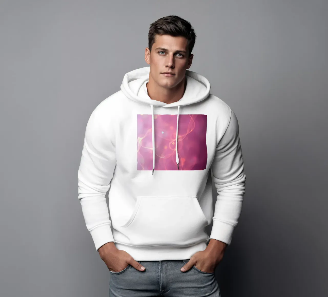 abstract with glowing patterns and soft colors hoodie by DesignDoodle