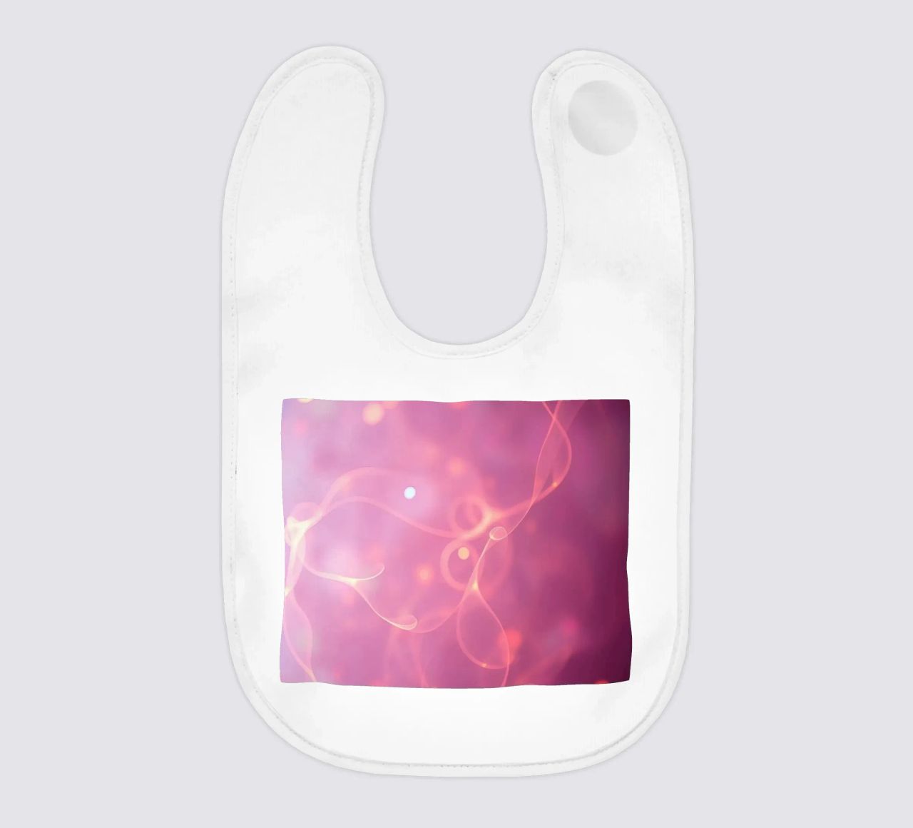 abstract with glowing patterns and soft colors baby bib by DesignDoodle